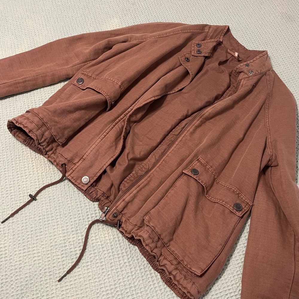 Free People Brown Utility Jacket